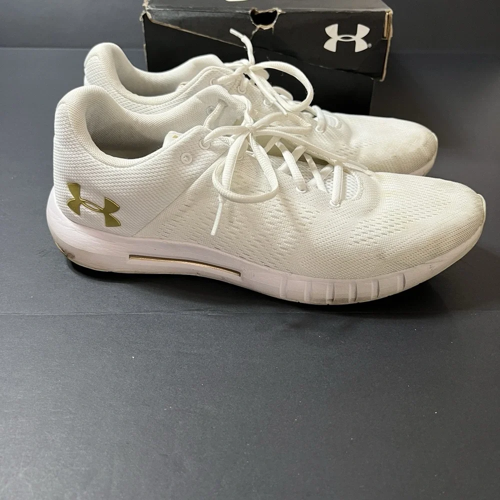 Under Armour Ua Micro G Pursuit Mens Running Shoes White Size 11.5 3000011-106